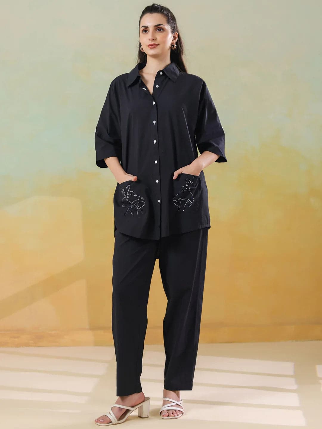 Mokogai Ink Collar Twin Set