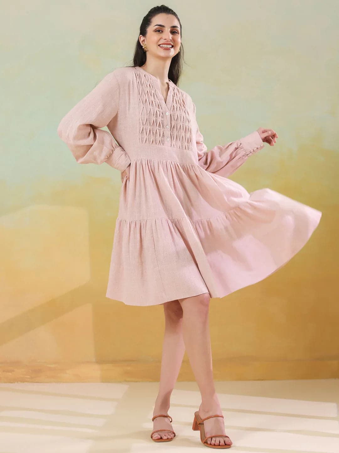 Mokogai Blush Round Day Dress